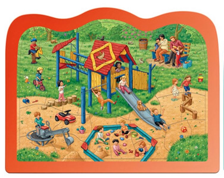 Puzzle v rámečku 35 dílků - Dětské hřiště Play-Tive