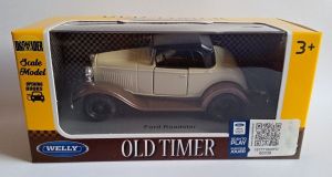 Welly - auto Old Timer - Ford Roadster 1932 soft top - bežovo-hnědá barva