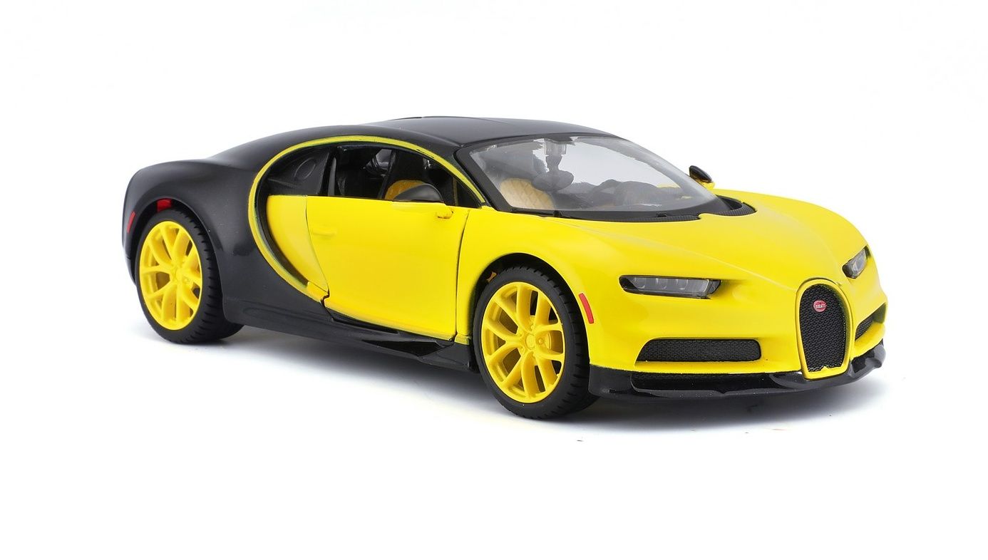 Maisto 1:24 Bugatti Chiron - žlutá barva
