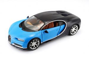 Maisto  1:24 Kit  Bugatti Chiron  - model  ke skládání  - modro černá   barva   