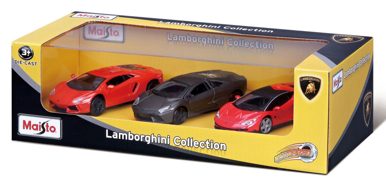 Maisto - sada 3 aut 4,5" Lamborghini v dárkové krabici