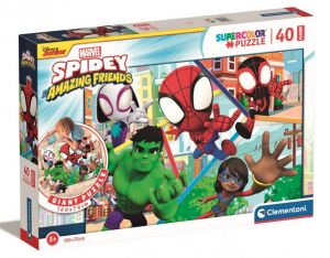 Podlahové puzzle Clementoni 40  dílků MEGA  - Spiderman - Spidey  25468 