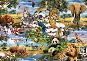 1000 dílků  - Zvířata světa  -  puzzle Trefl 10313