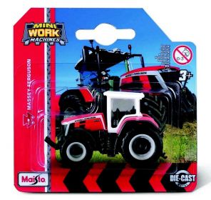 Maisto traktor 3" - kovový traktor - Massey Fereguson - červený