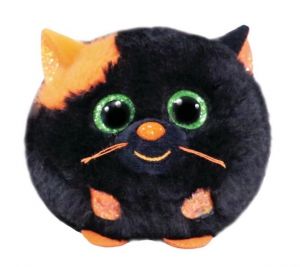 Plyšák TY - Puffies - plyšová zvířátka ve tvaru kuličky  -  černá kočka Salem  10 cm 42529