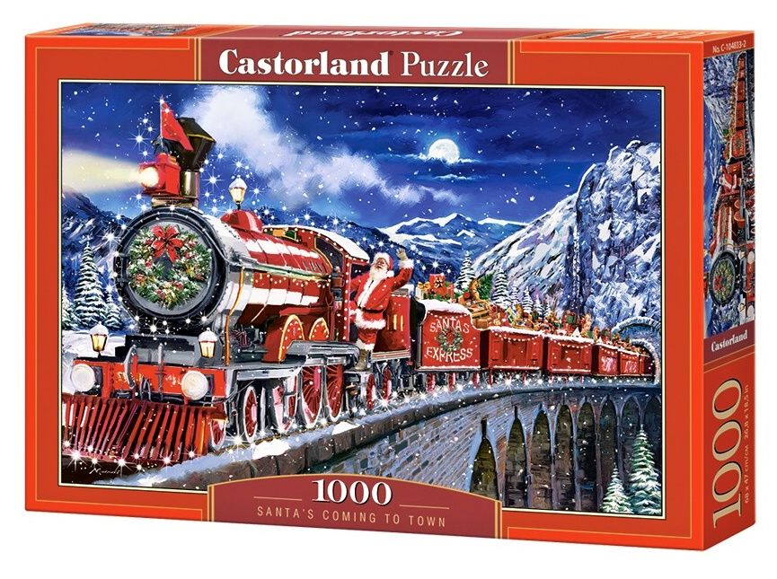 Puzzle Castorland 1000 dílků - Santův vlak 104833