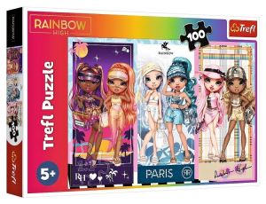 Puzzle Trefl 100 dílků -  Rainbow high - duhové panenky  16444