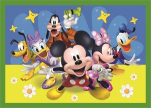 puzzle Trefl 4v1 12, 15, 20 a 24 dílků - Mickey Mouse - mezi přáteli 34616