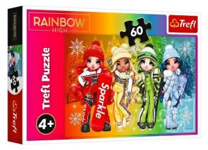 Puzzle  Trefl  - 60 dílků  - Rainbow high - radostné  panenky  17380