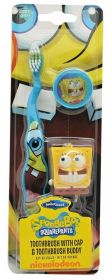 SpongeBob  - zubní kartáček s krytkou a přívěškem na klíče