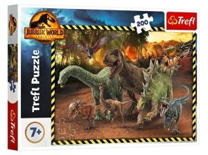TREFL Puzzle  200 dílků - Dinosauři  - Jurský park 13287
