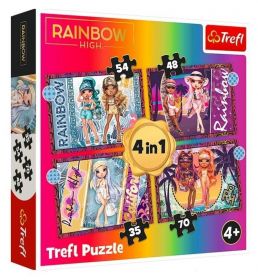 Trefl Puzzle  4v1   35 48 54 70 dílků  - L.O.L  módní panenky 34614