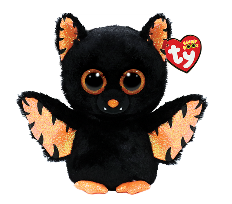 TY Beanie Boos - Mortimer - černo oranžový netopýr 36493 - 15 cm plyšák