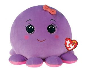 TY - plyšový polštářek - zvířátko  22 cm -  fialová chobotnička Octavia  39242