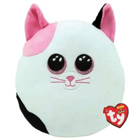 TY - plyšový polštářek - zvířátko  22 cm -  růžovo bílá kočička Muffin 39222