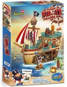3 D Puzzle CubicFun - Pirátská loď s pokladem