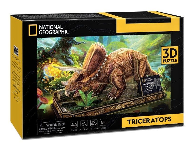 3D puzzle CubicFun - NG Triceratops 44 dílků Cubic Fun