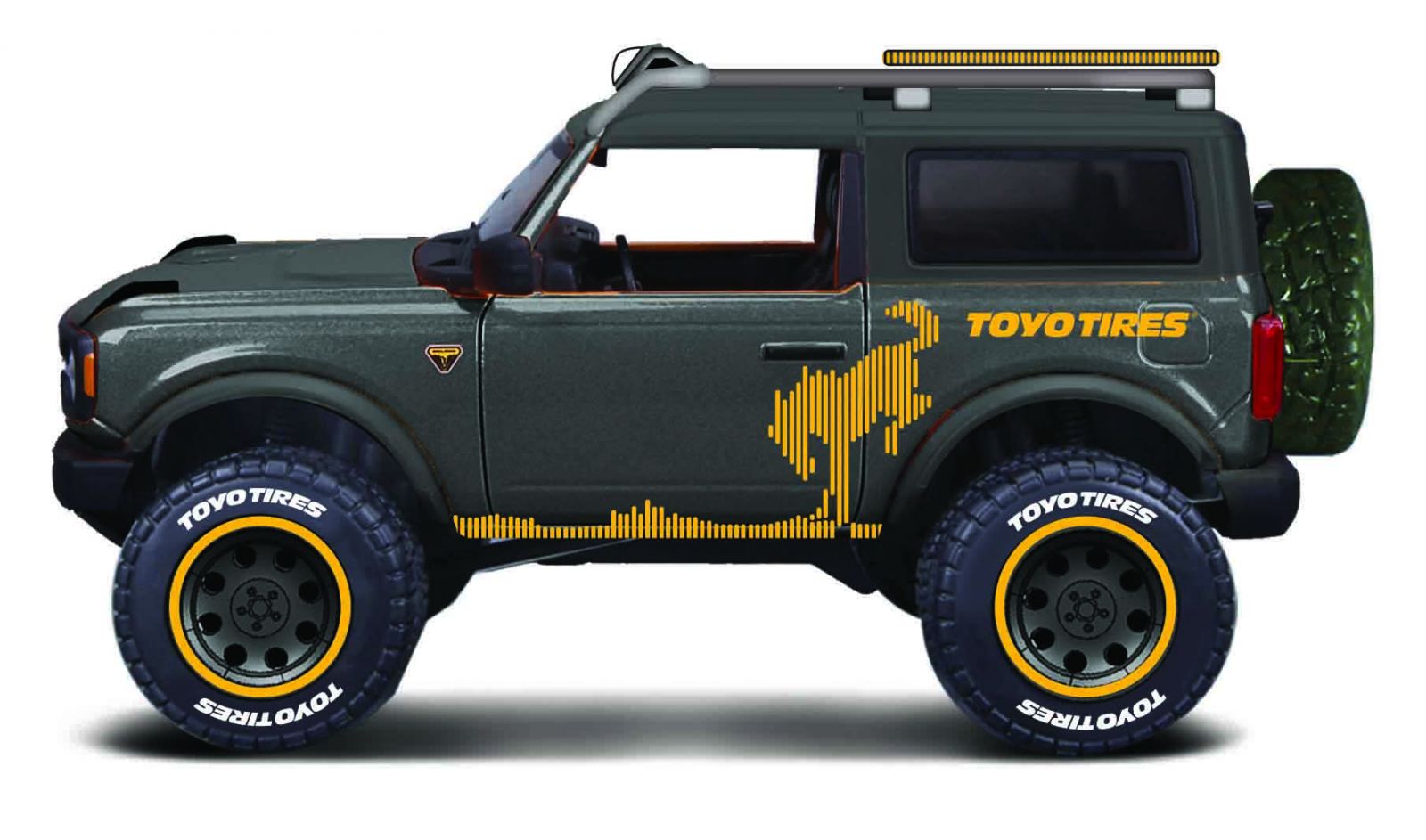 auto Maisto 1:24 Design - 2021 Ford Bronco Badlands - grafitová barva