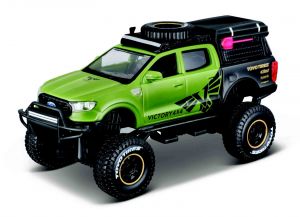 Auto Maisto - 4 x 4  Rebels - krabička - Ford Ranger 2019 - khaki   barva
