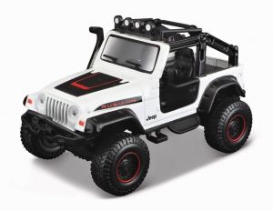 Auto Maisto - 4 x 4  Rebels - krabička - Jeep  Wrangler Rubicon - bílá  barva