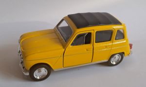 Welly - auto Old Timer  -  Renault 4 - žlutá  barva