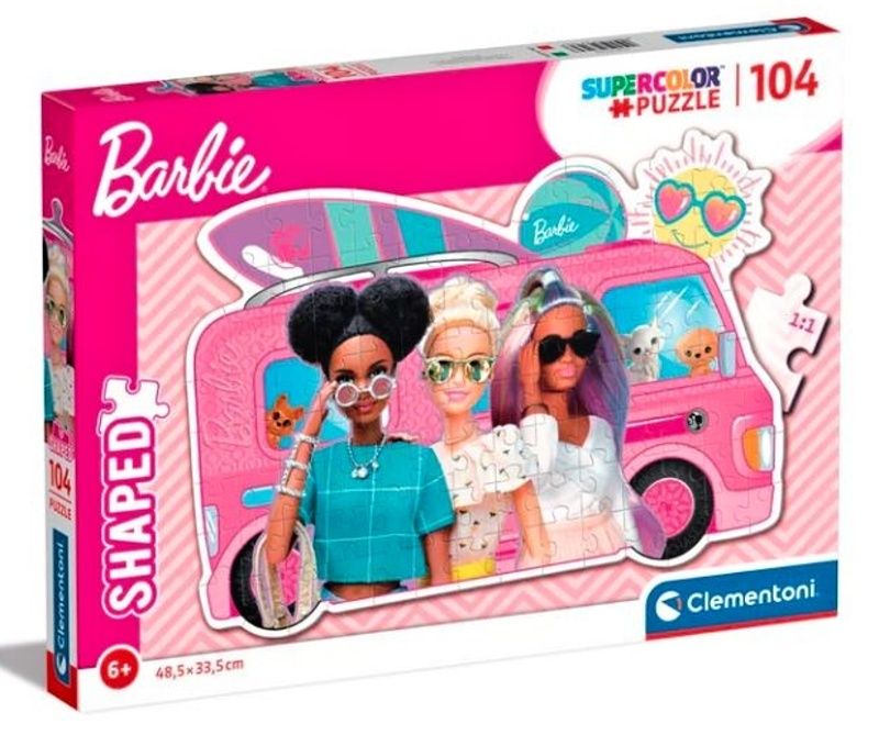 Clementoni puzzle - tvarové 104 dílků - Barbie 27162