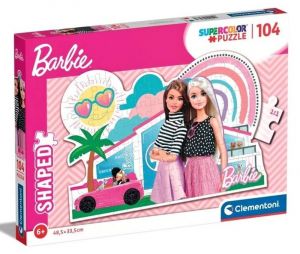 Clementoni puzzle - tvarové 104 dílků - Barbie 27163