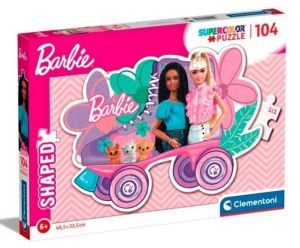 Clementoni puzzle - tvarové 104 dílků - Barbie  27164