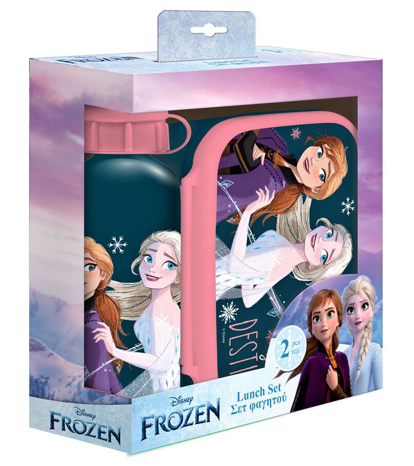 Diakakis - Lunch box : láhev na pití + krabička na svačinu - Frozen II