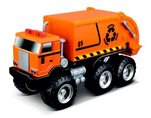 Maisto - Quarry Monsters - Popelářský vůz   20 cm - oranžová  barva