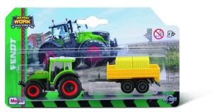 Maisto traktor 3" - kovový traktor s vlečkou - Fendt - zelený