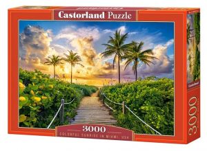 Puzzle Castorland 3000 dílků  - Východ slunce - Miami USA 300617