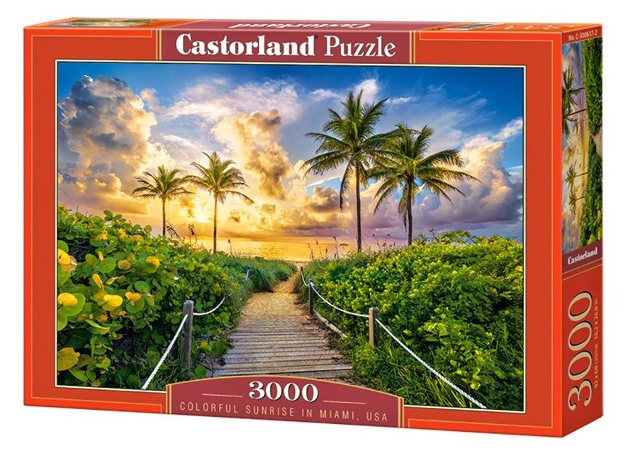 Puzzle Castorland 3000 dílků - Východ slunce - Miami USA 300617