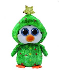 TY Beanie Boos - Noel - vánoční tučňák v zeleném   36535  - 15 cm plyšák    