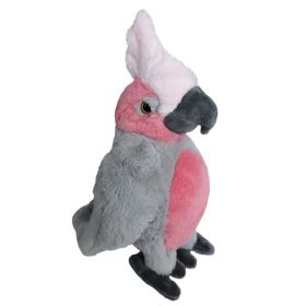 Beppe - plyšový papoušek  Kakadu -  šedo růžový   28 cm