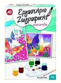 AS - set pro malování a 5 akvarelovými barvičkami ve skleničkách - příroda AS Company