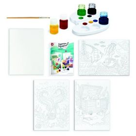 AS - set pro malování a 5 akvarelovými barvičkami ve skleničkách - moře AS Company