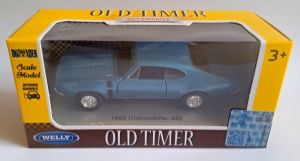 auto Welly - Oldsmobile 442 ( 1968 ) - modrá barva