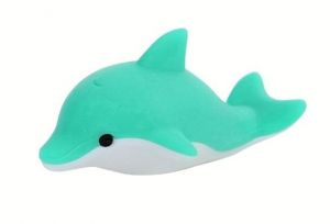 Iwako - gumovací figurka - skládačka  - Delfín zeleno bíly