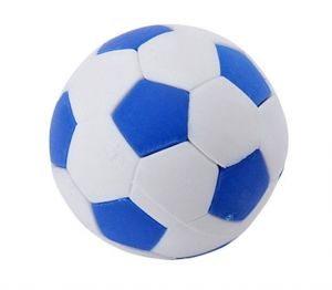 Iwako - gumovací figurka - skládačka  - Fotbalový míč - modro bílý