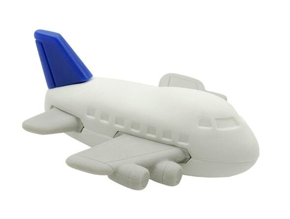 Iwako - gumovací figurka - skládačka - Letadlo - bílo modré