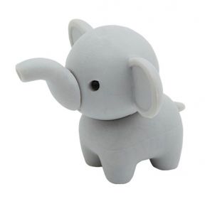 Iwako - gumovací figurka - skládačka  - Slon šedý 