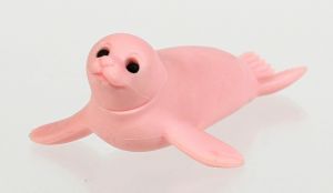 Iwako - gumovací figurka - skládačka  - Tuleň růžový 