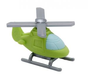 Iwako - gumovací figurka - skládačka  - Vrtulník - zelený