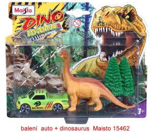 Maisto - sada DINO - autíčko + dinosaurus Brachiosaurus