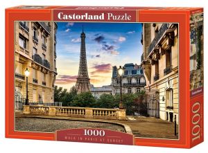 Puzzle Castorland  1000 dílků - Procházka v Paříži při západu slunce  104925 