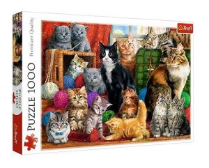 Puzzle Trefl  1000 dílků  -  kočičí sraz  10555