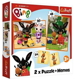 Puzzle Trefl  30 + 48 dílků + hra Memos ( pexeso )  Bing 93332