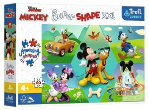 Puzzle Trefl XXL  60 dílků  super shape - Mickey Mouse - vždy vesele 50014