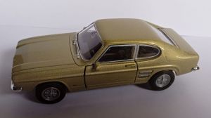 Welly - auto Old Timer  -  Ford Capri ( 1969 ) - zlatá metalíza 